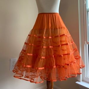 Vintage Orange Petticoat Crinoline